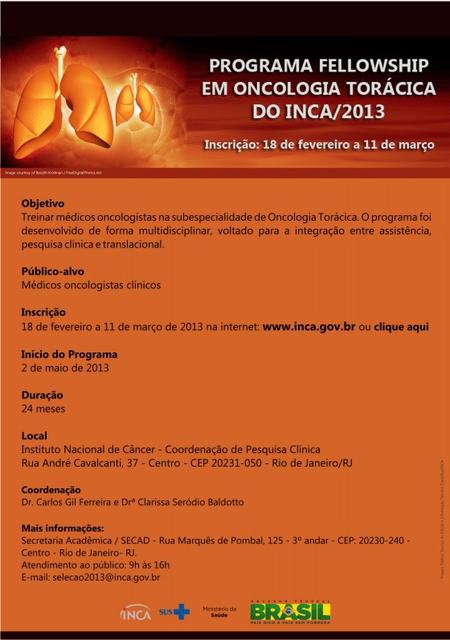 PROGRAMA FELLOWSHIP DE ONCOLOGIA TORÁCICA INCA